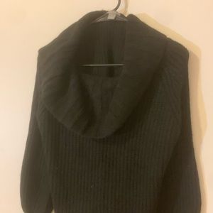 Oversized Falls Creek Black Cowl Neck Sweater